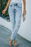 Buy Acid Wash Distressed Jeans with Pockets by Faz