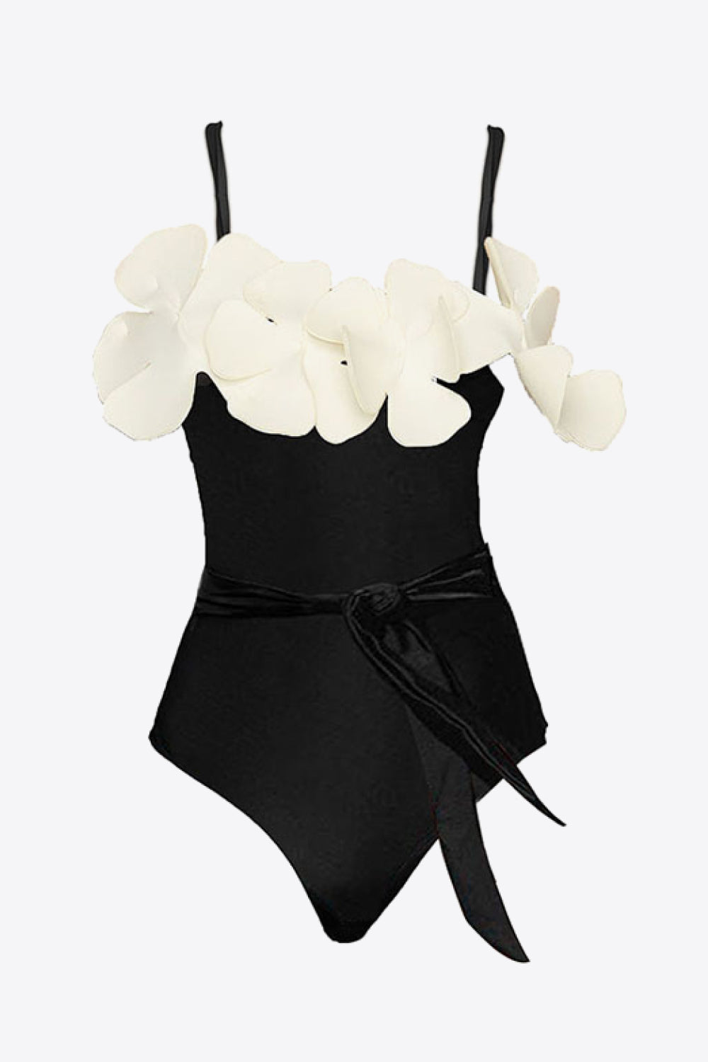 Buy Contrast Flower Detail One-Piece Swimsuit by Faz