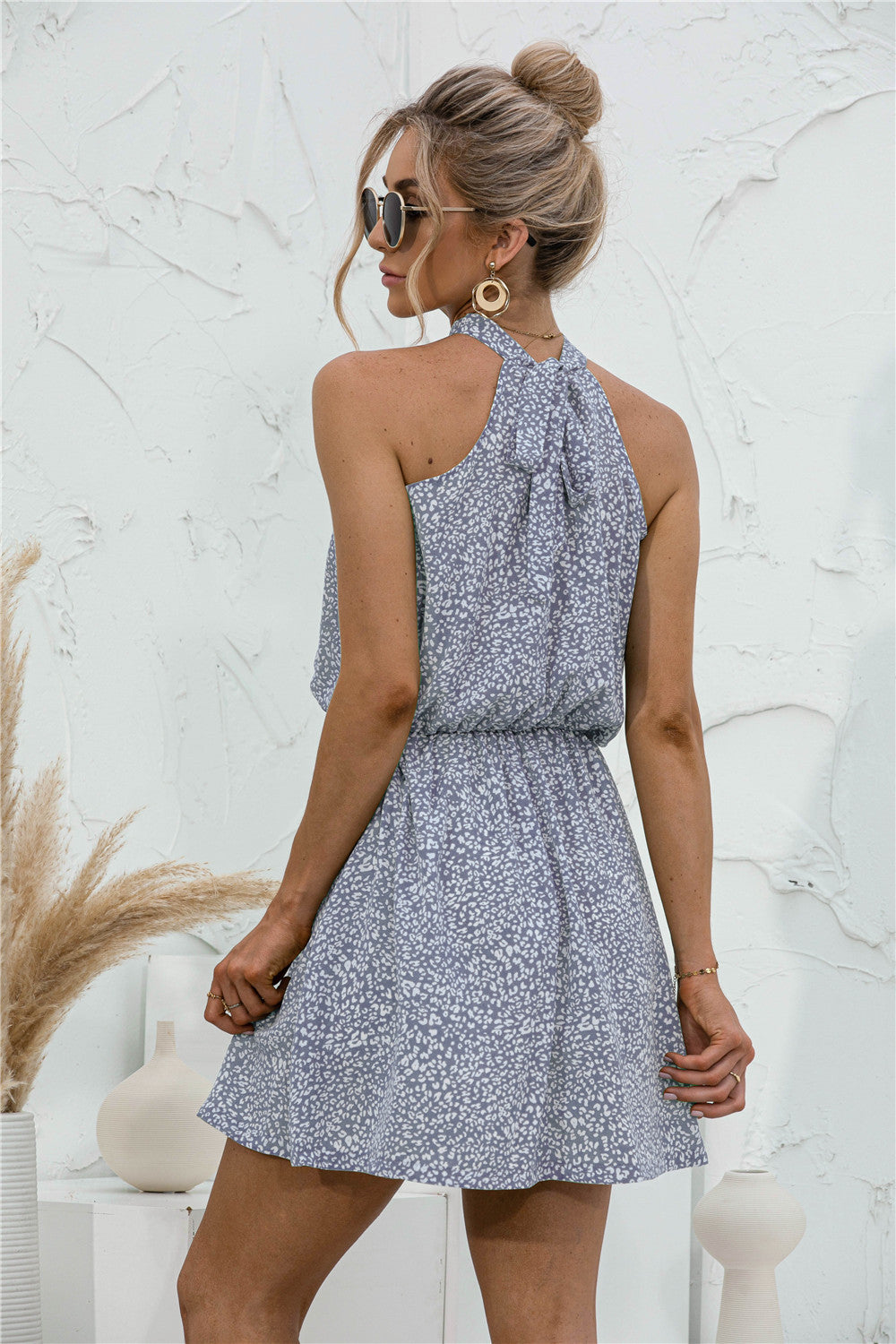 Buy Floral Tied Sleeveless Mini Dress by YO