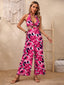 Buy Abstract Print Halter Neck Cutout Wide Leg Jumpsuit by Faz