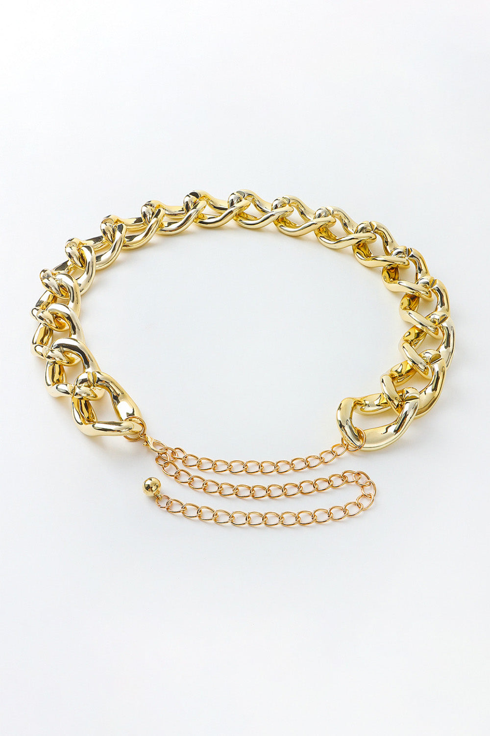 Buy 1.2" Width Acrylic Curb Chain Belt by Faz