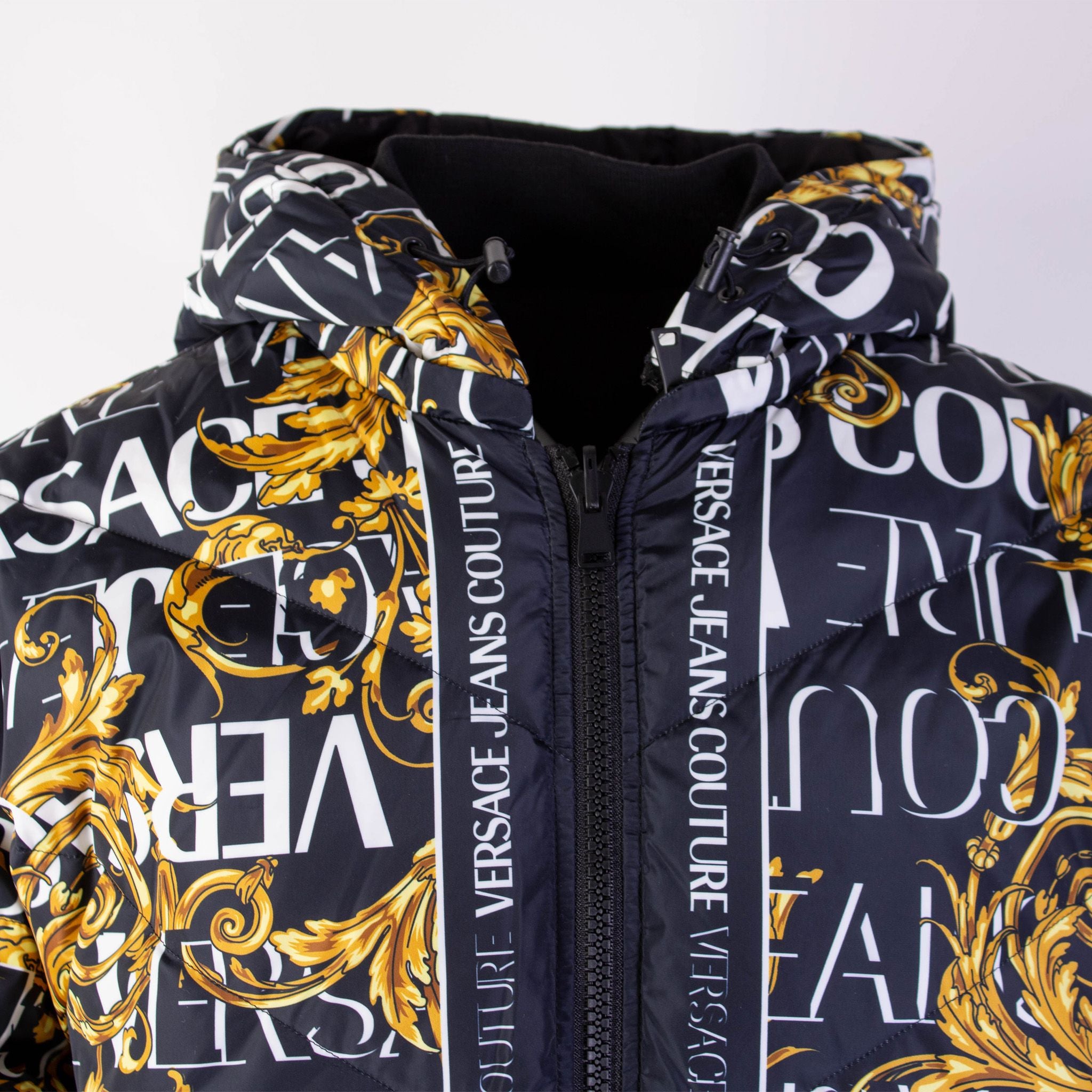 Quilted Baroque Print Reversible Jacket