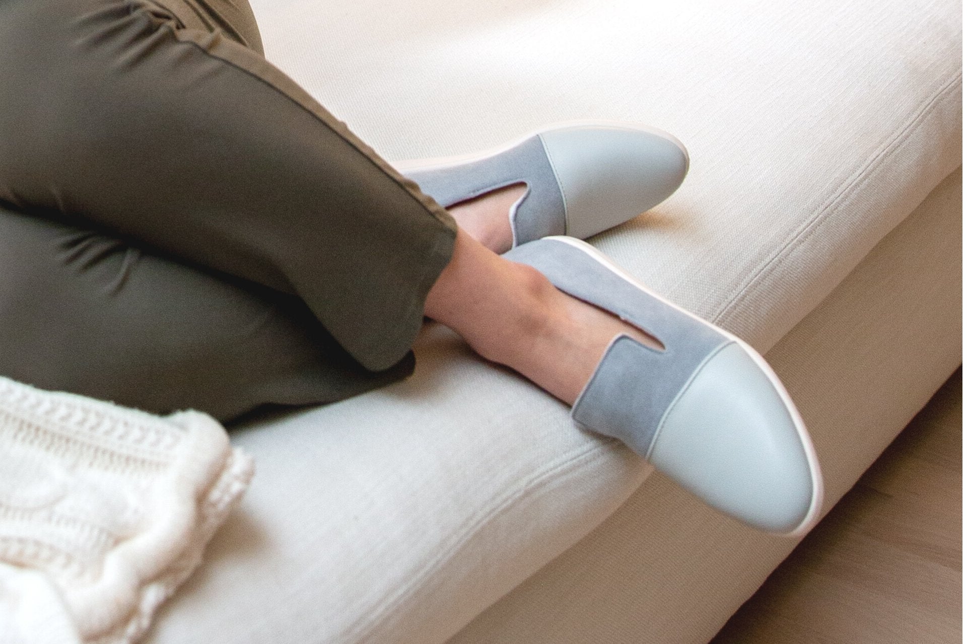 Buy House Loafers | Blue / Grey by Dooeys
