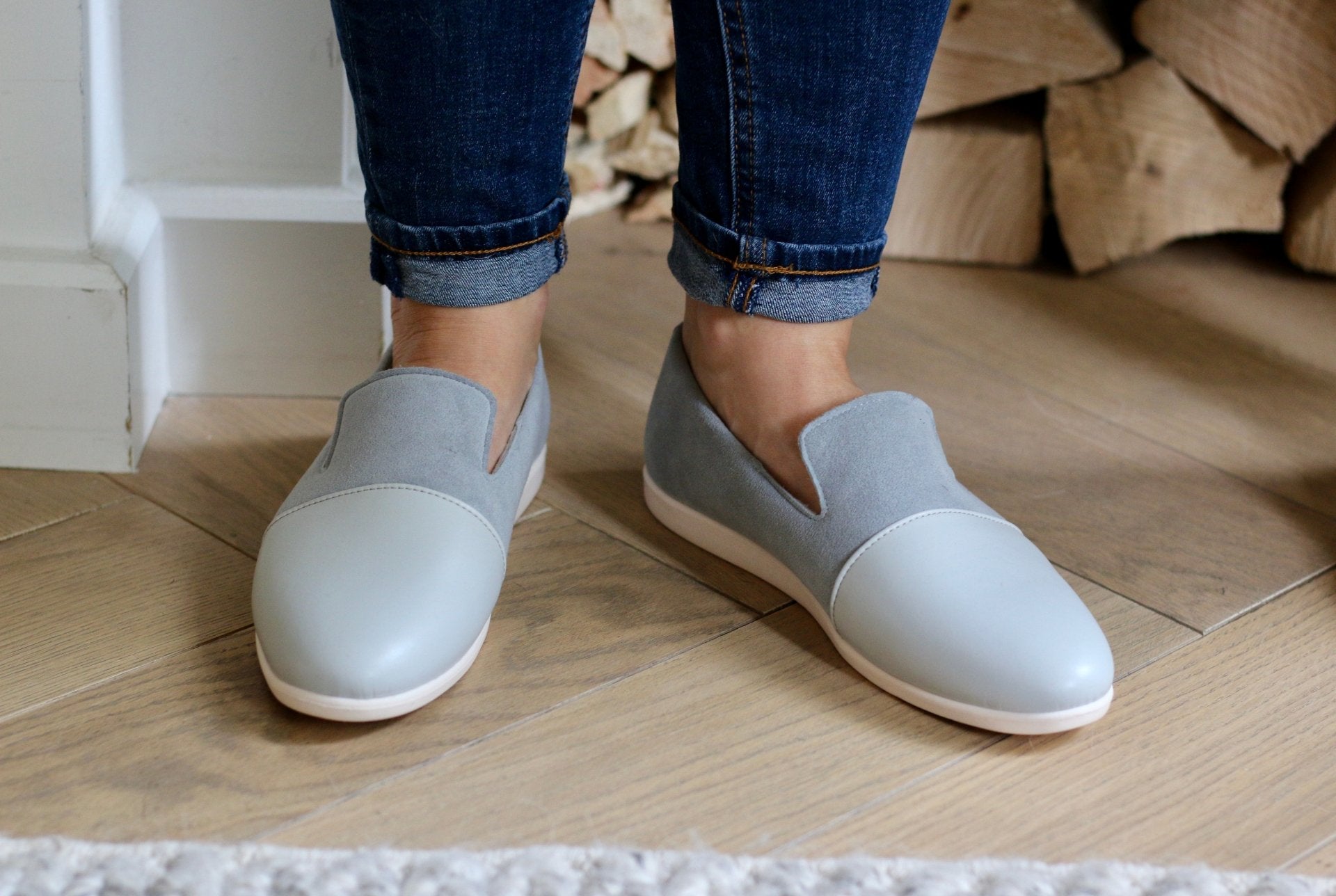 Buy House Loafers | Blue / Grey by Dooeys