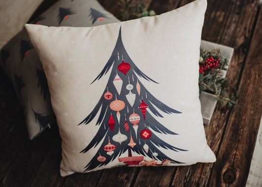 Buy Nordic Christmas Tree Throw Pillow Cover by UniikPillows