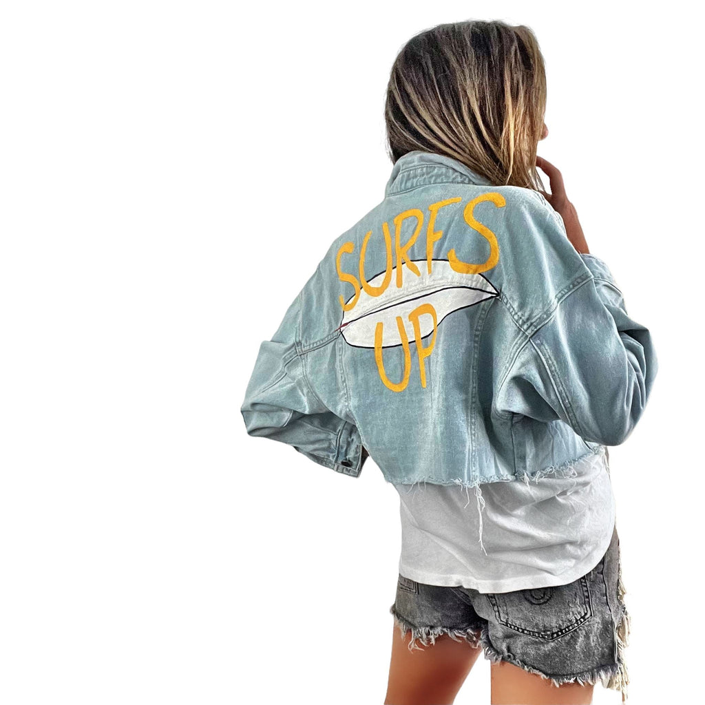 Buy Surfs Up' Denim Jacket by Wren + Glory
