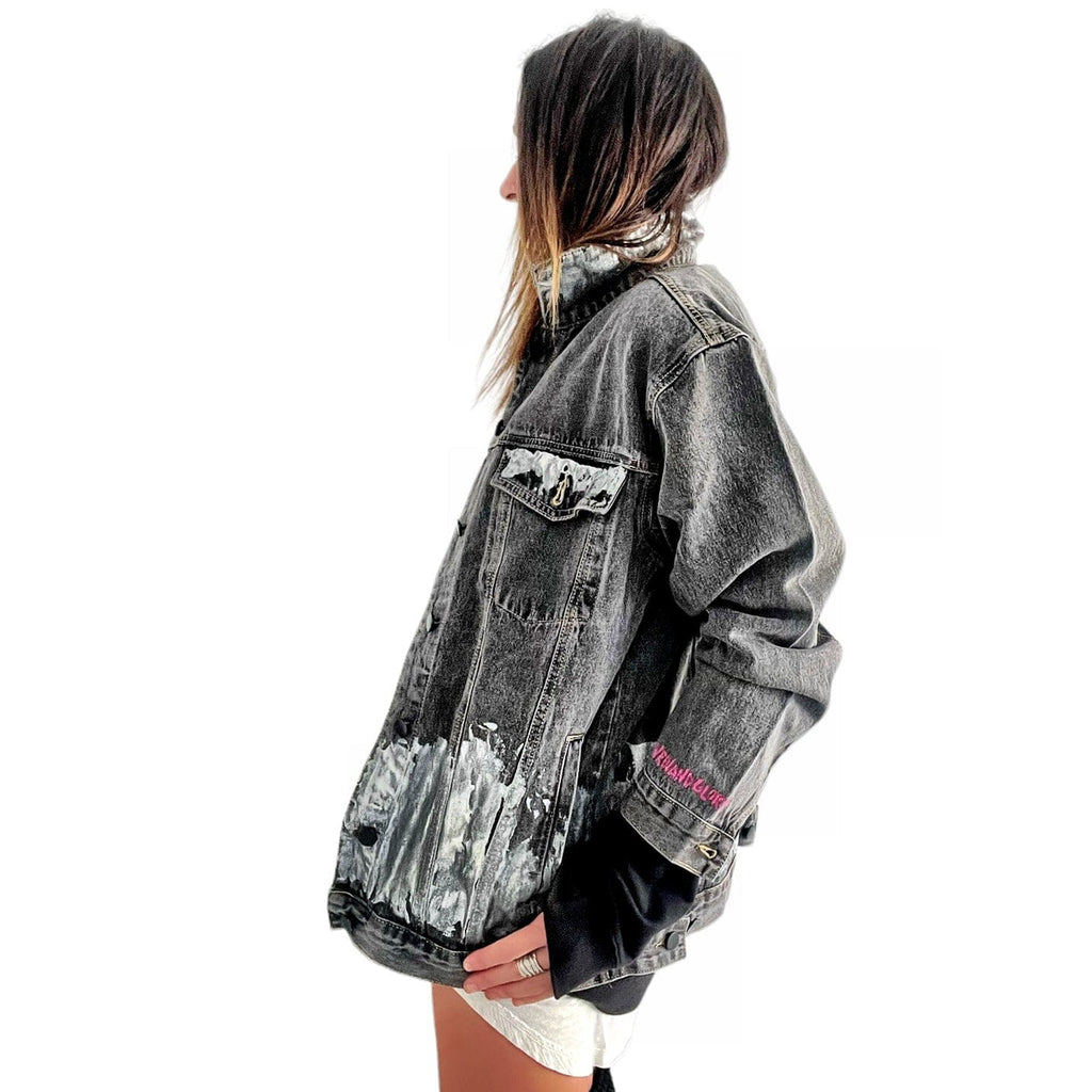 Buy Beyond Silver' Denim Jacket by Wren + Glory