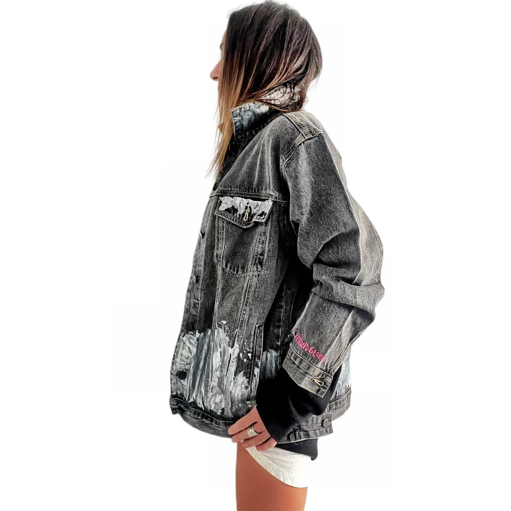 Buy Beyond Silver' Denim Jacket by Wren + Glory