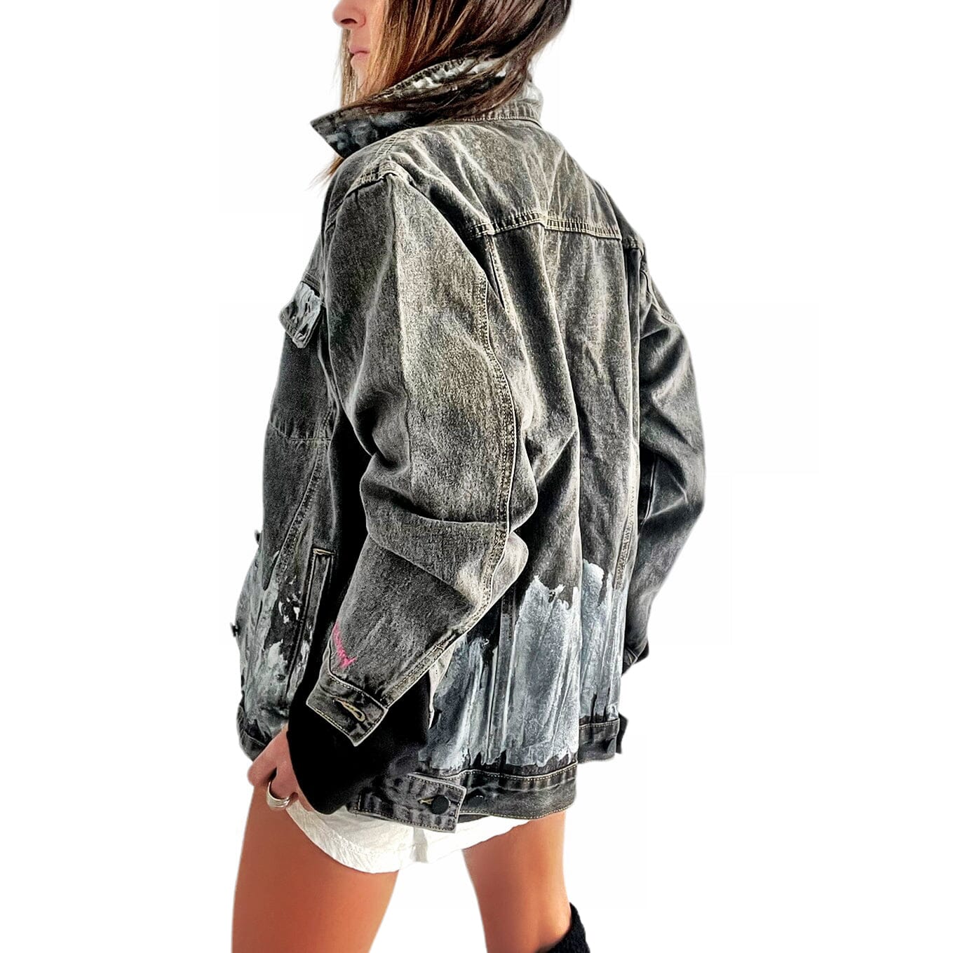 Buy Beyond Silver' Denim Jacket by Wren + Glory