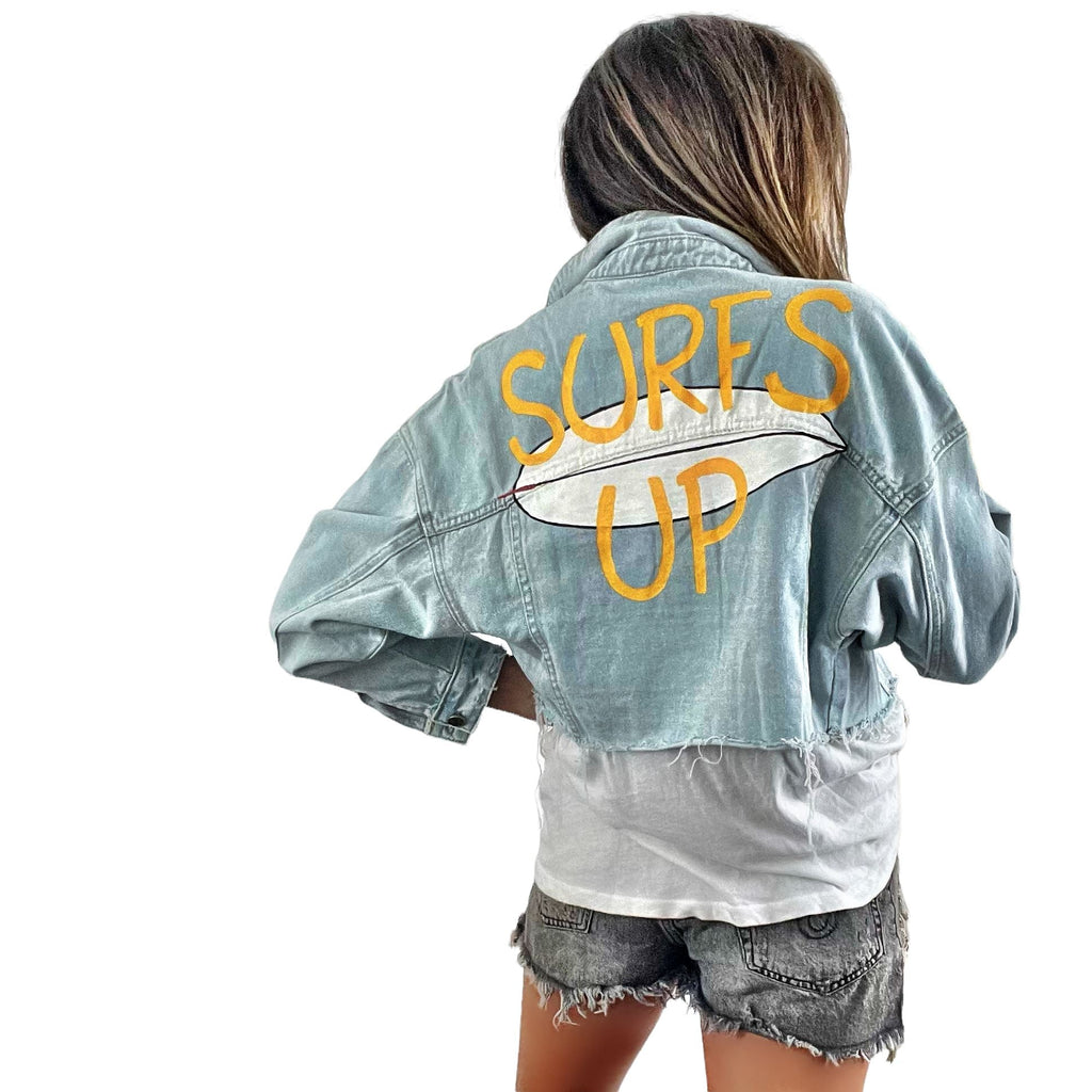 Buy Surfs Up' Denim Jacket by Wren + Glory