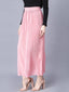 Buy Myshka Chiffon Solid Pink Women Skirt by Distacart