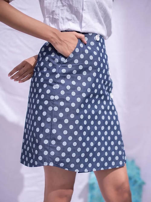 Buy Diva Globe Polka dot Women Overlap Skirt by Distacart