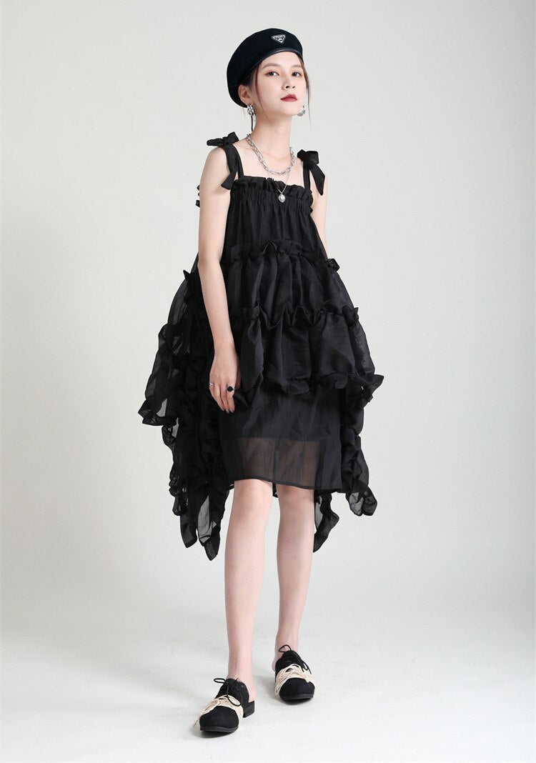 Kaisho Irregular Ruffle Dress