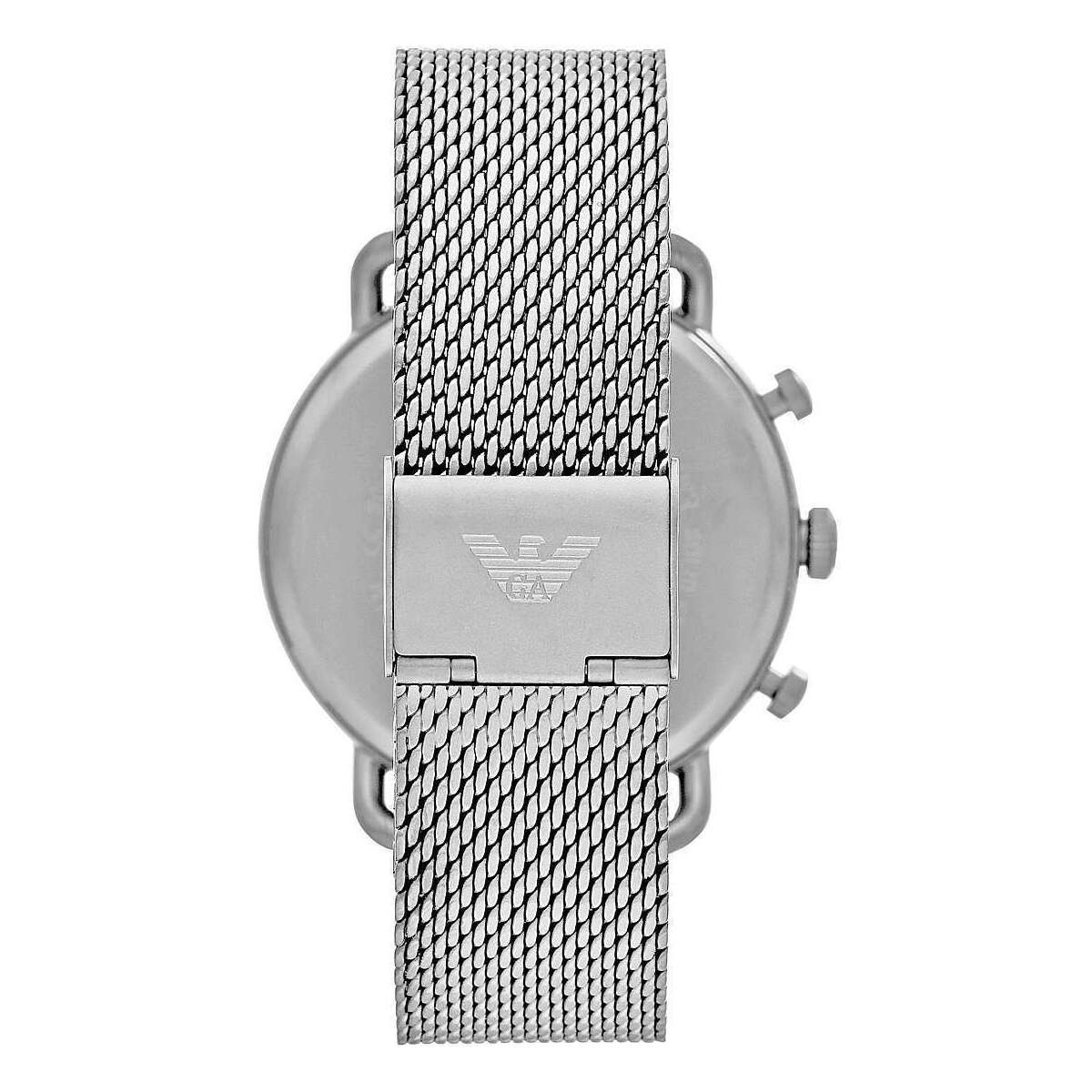 Silver Steel Chronograph Watch