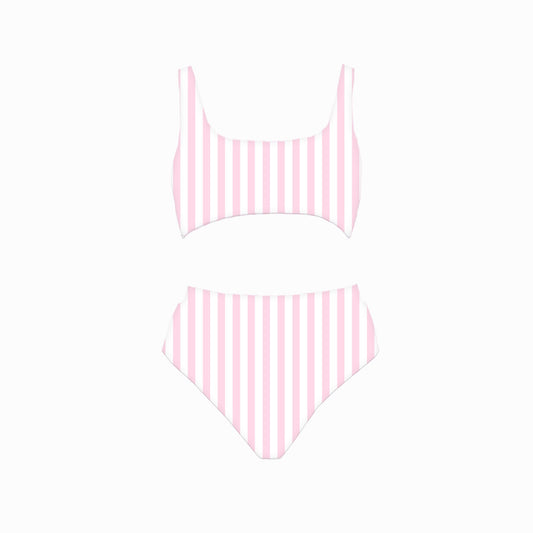 Buy Pink Stripes Bikini by Bermies