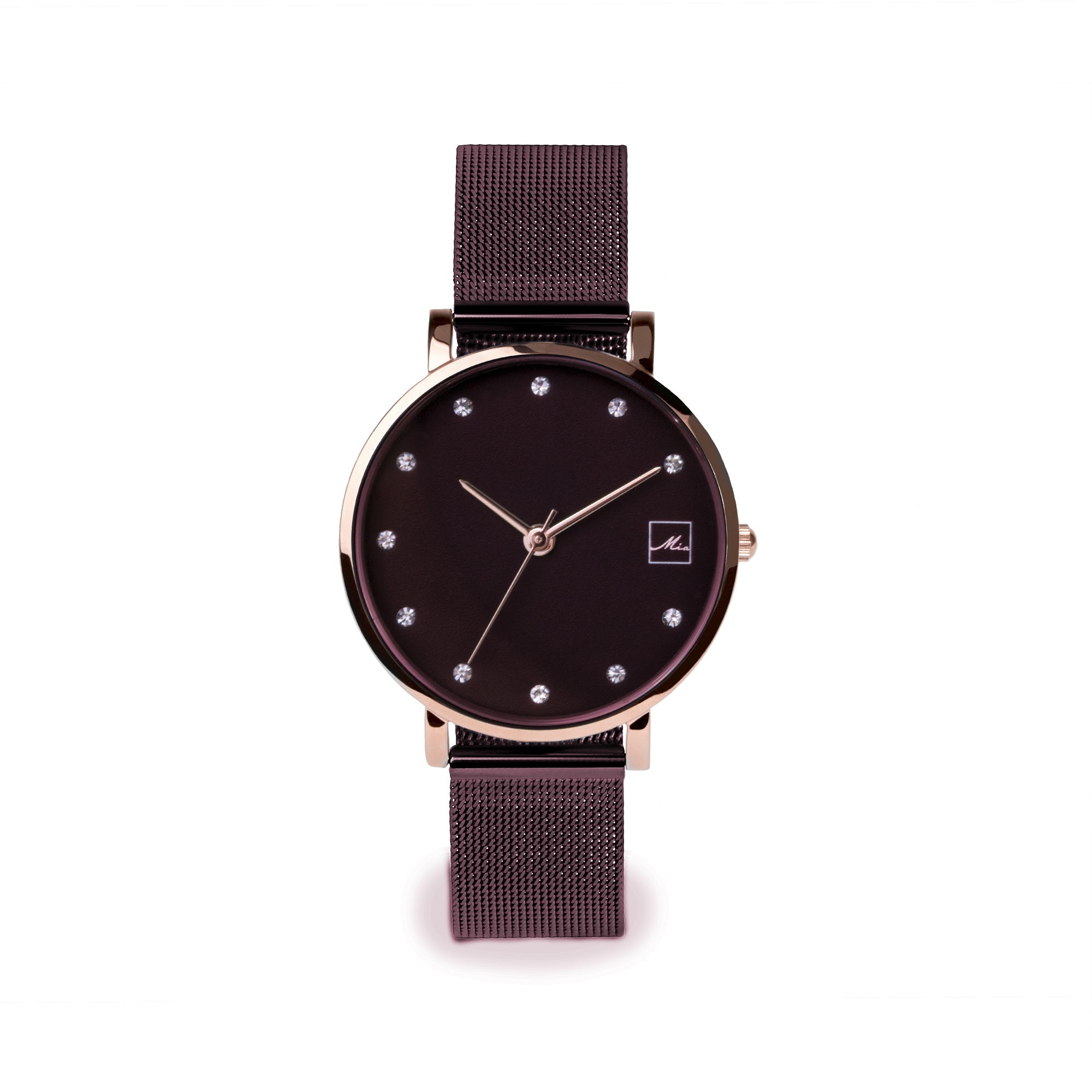 Buy Small stainless steel stones watch by Mia Bijoux