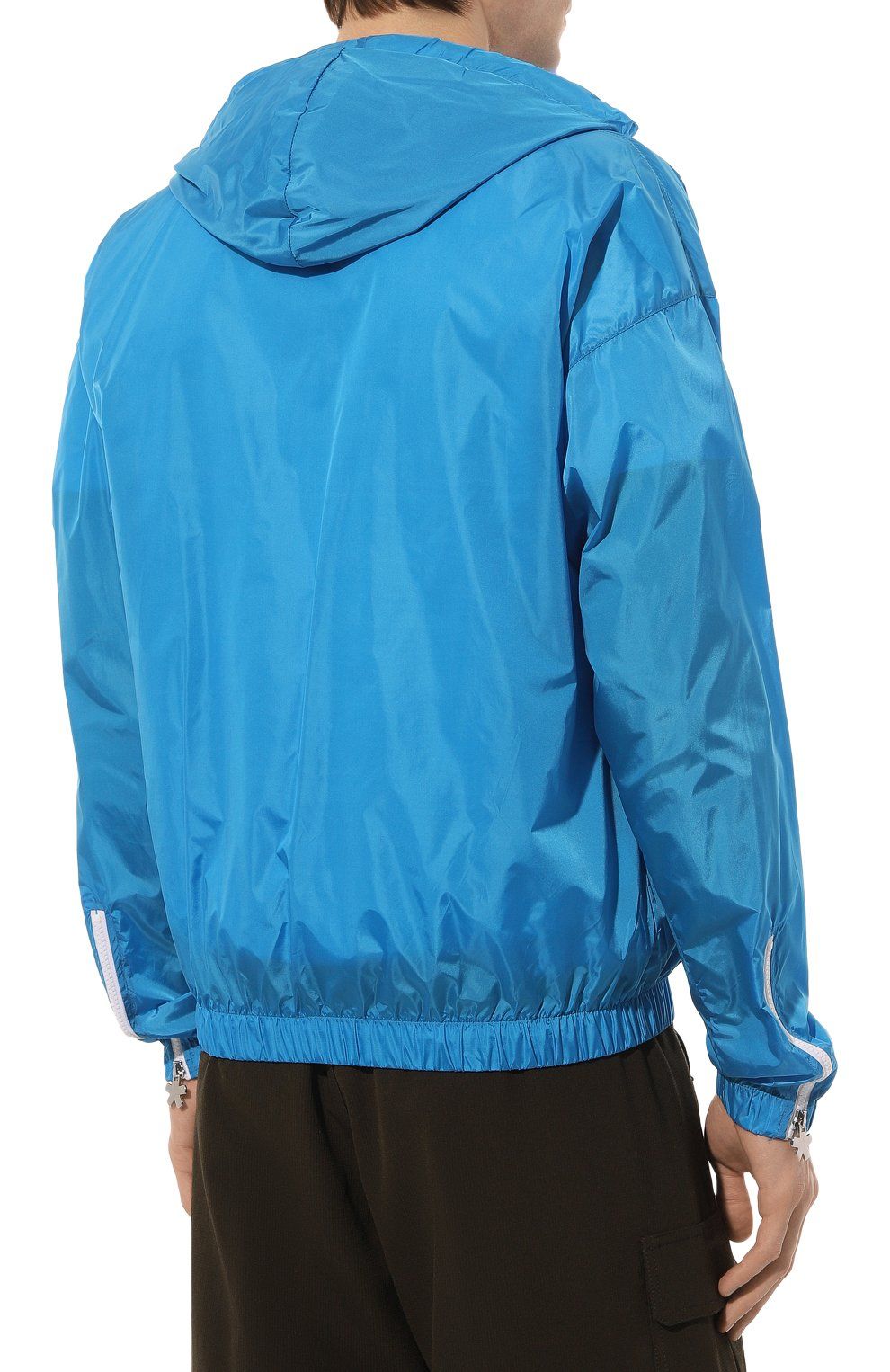 Elite Light Blue Nylon Rain Jacket