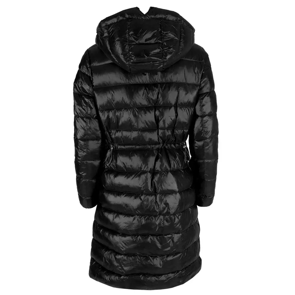 Chic Long Down Jacket with Hood for Women