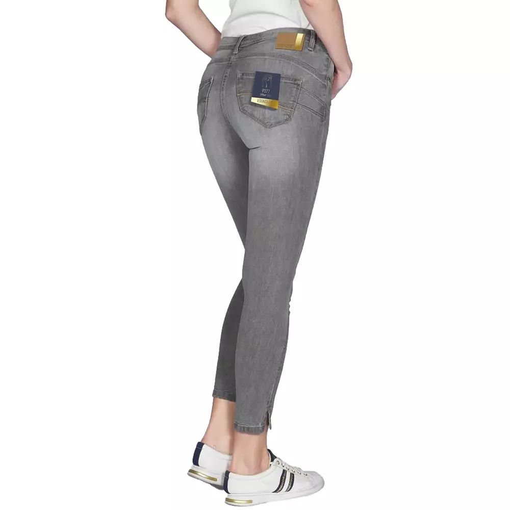 Chic Gray Push-Up Jeggings for Effortless Style