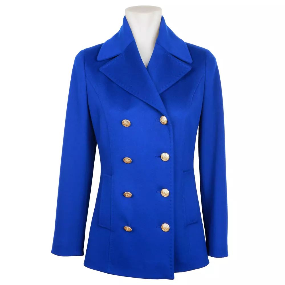 Elegant Wool-Cashmere Blend Vest in Blue