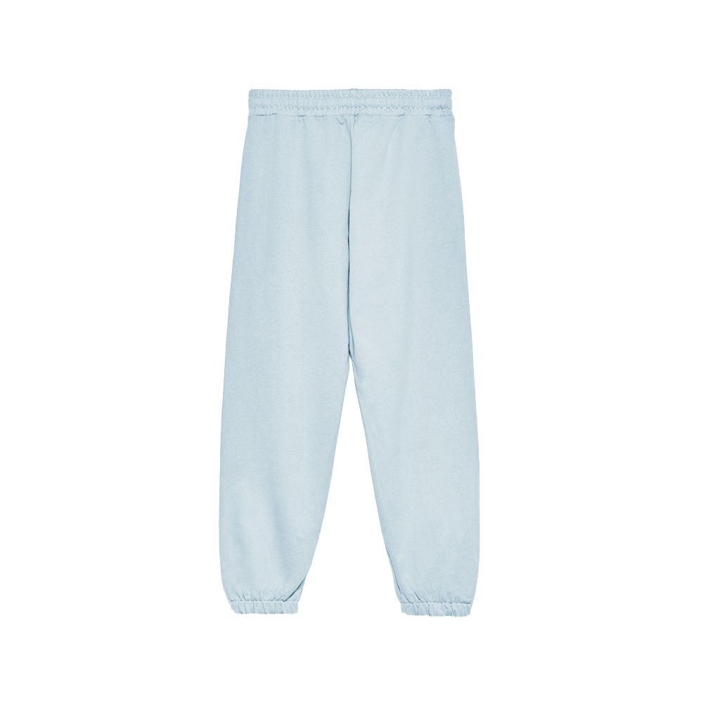 Elegant Gray Cotton Sweatpants With Logo Print