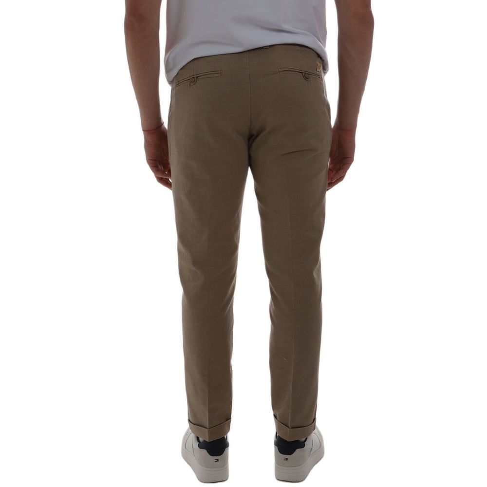 Chic Cotton Chinos with Decorative Cord