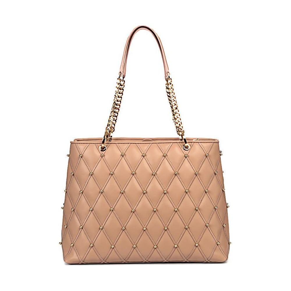 Chic Quilted Calfskin Diamond Embroidered Tote