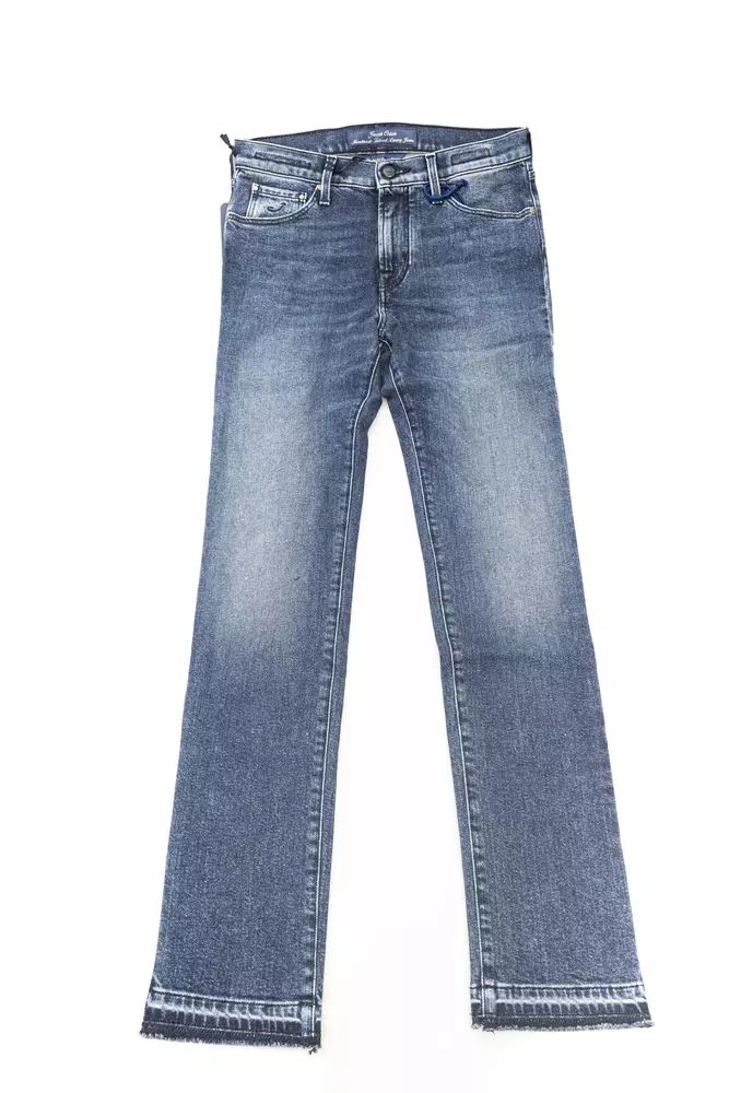 Elegant Slim-Fit Fringe Jeans