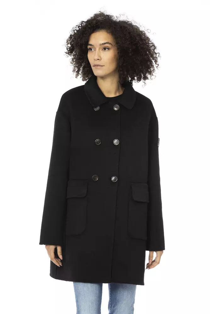 Elegant Long Wool-Blend Coat