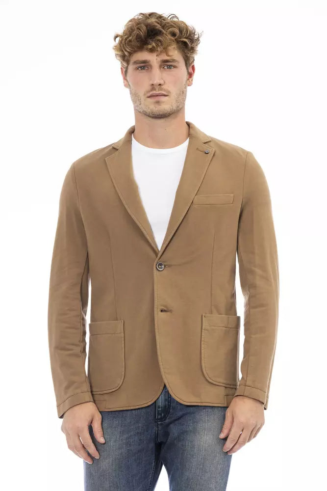 Elegant Cotton-Elastane Fabric Jacket