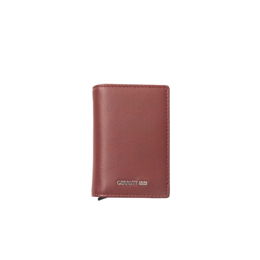 Elegant Red Calf Leather Wallet