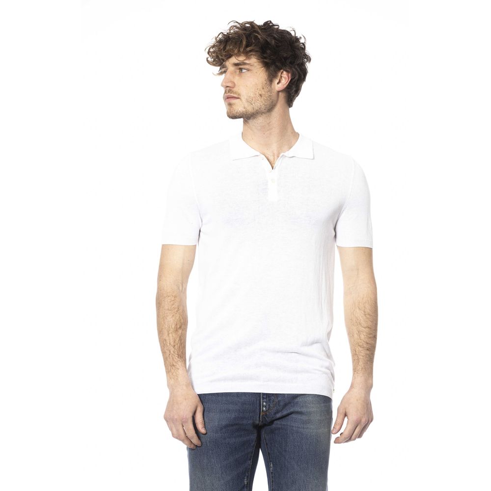 Elegant White Cotton Polo for Men