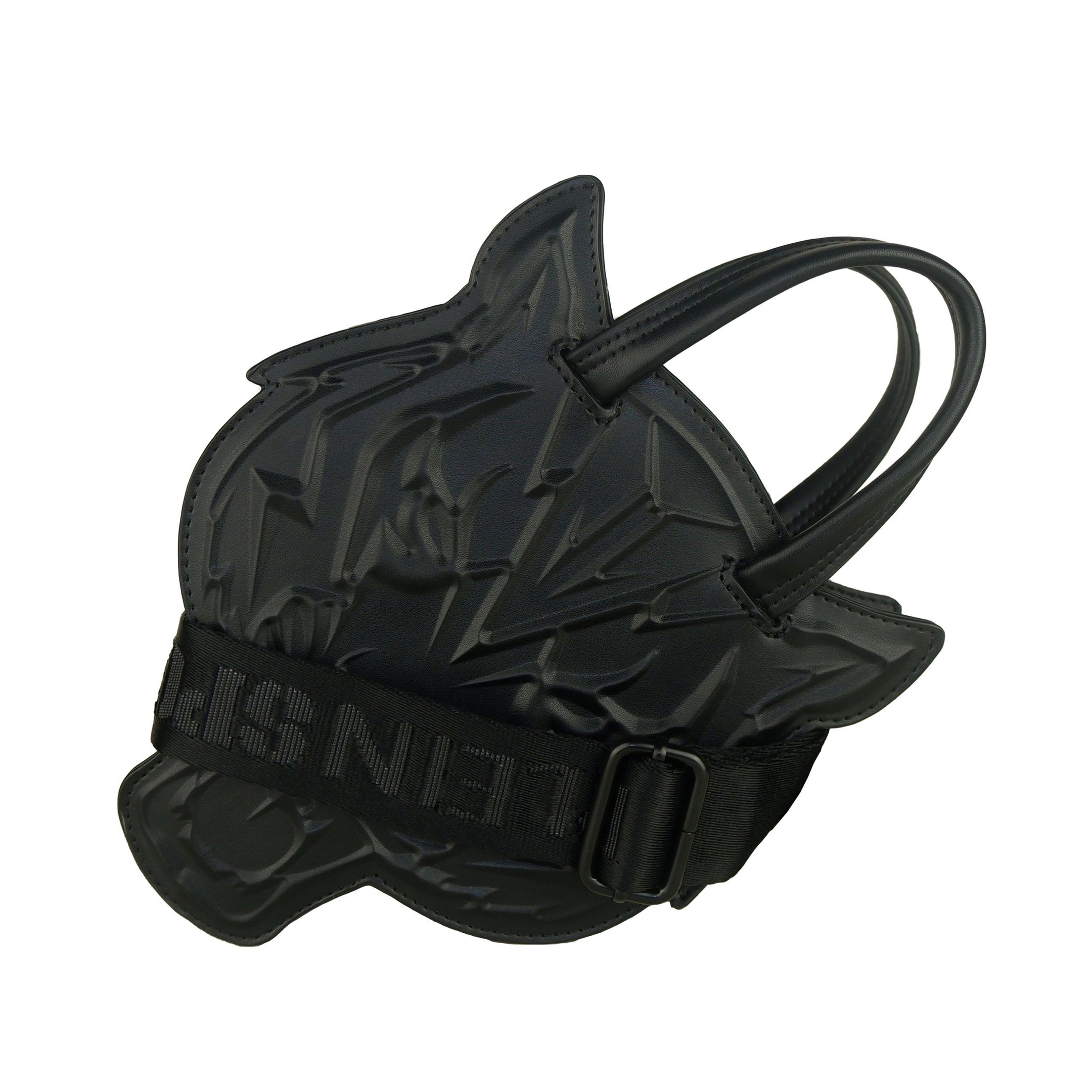 Tiger Head Black Crossbody Bag