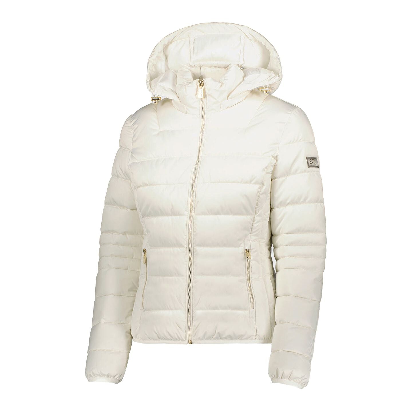 Chic White Short Down Jacket with Hood
