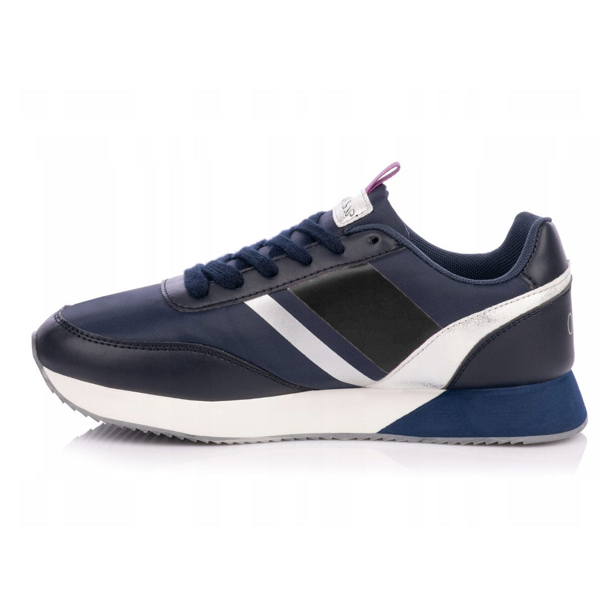 Chic Blue & Silver Eco-Friendly Sneakers