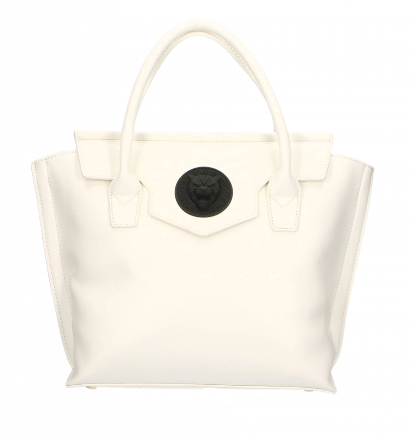 Chic White Polyethylene Handbag