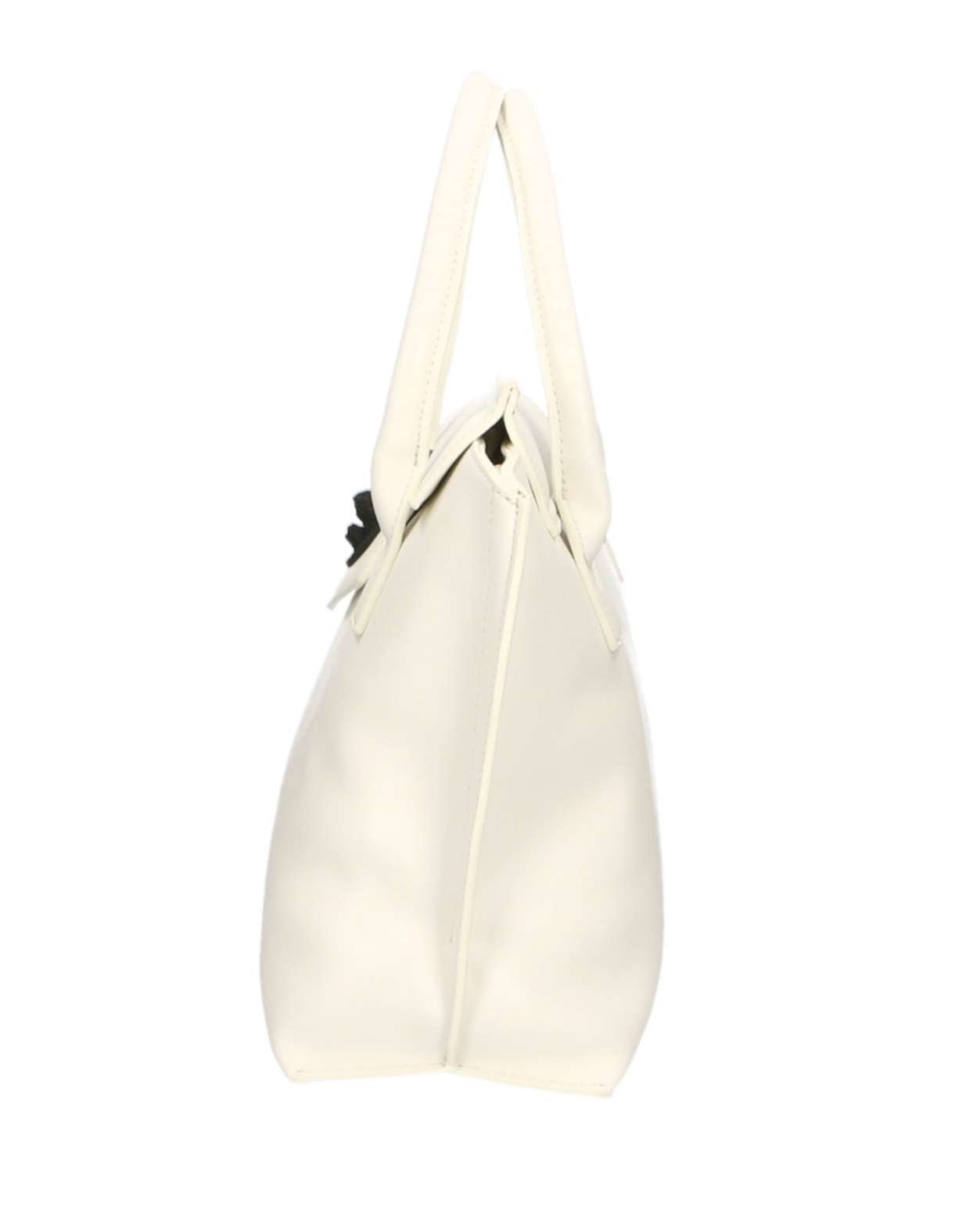 Chic White Polyethylene Handbag