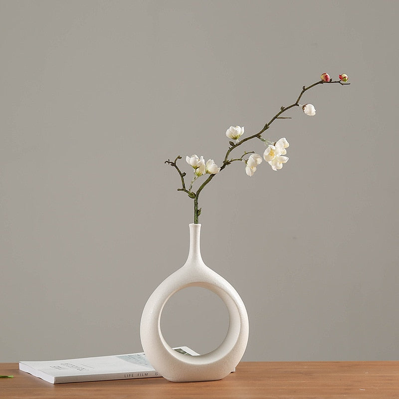Buy White Ceramic Vase for Small Flowers by Faz