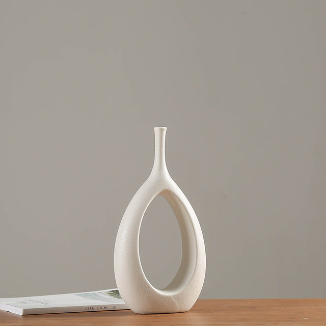 Buy White Ceramic Vase for Small Flowers by Faz
