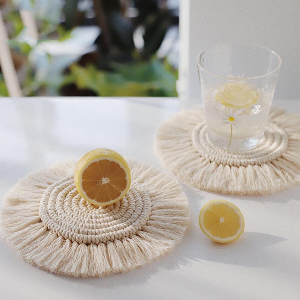 Buy Macrame Cup Pad Tablecloth by Faz