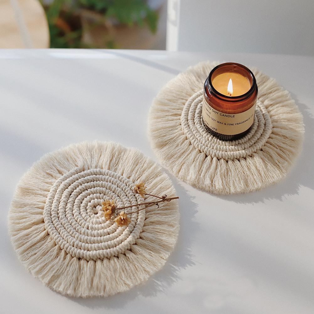 Buy Macrame Cup Pad Tablecloth by Faz