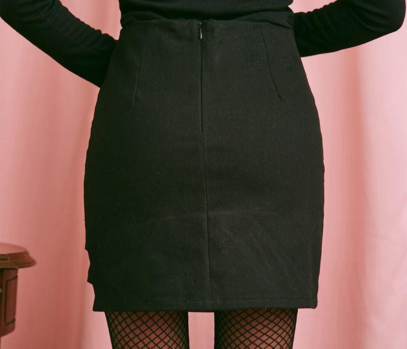 Black Buckled Skirt