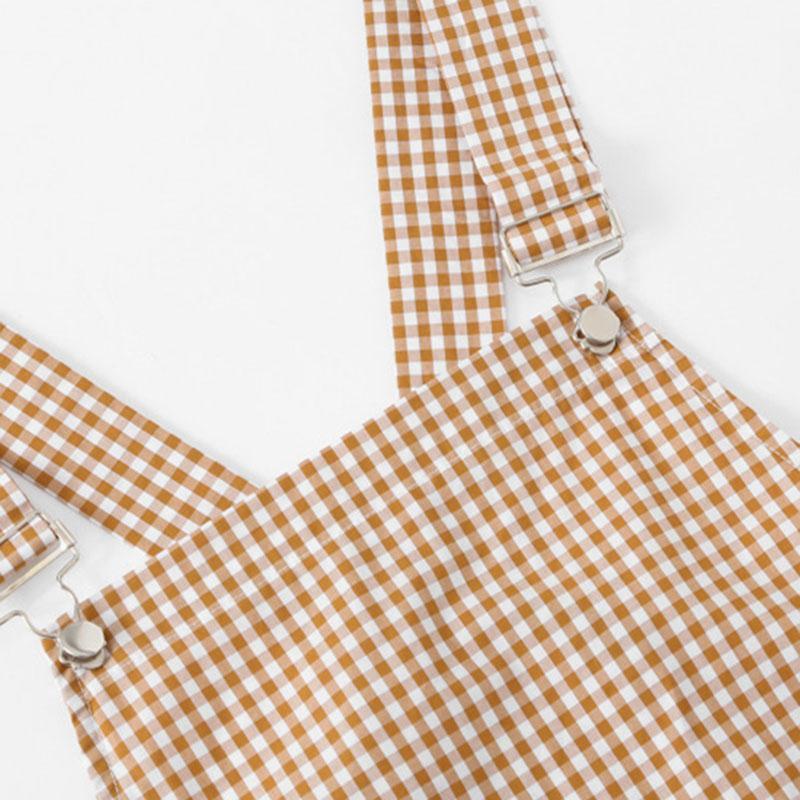 Buy Yellow Plaid Overall Skirt by White Market