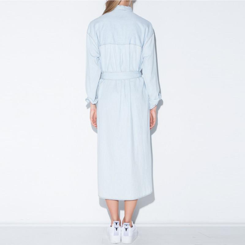 Buy Denim Long Button Up Dress by White Market