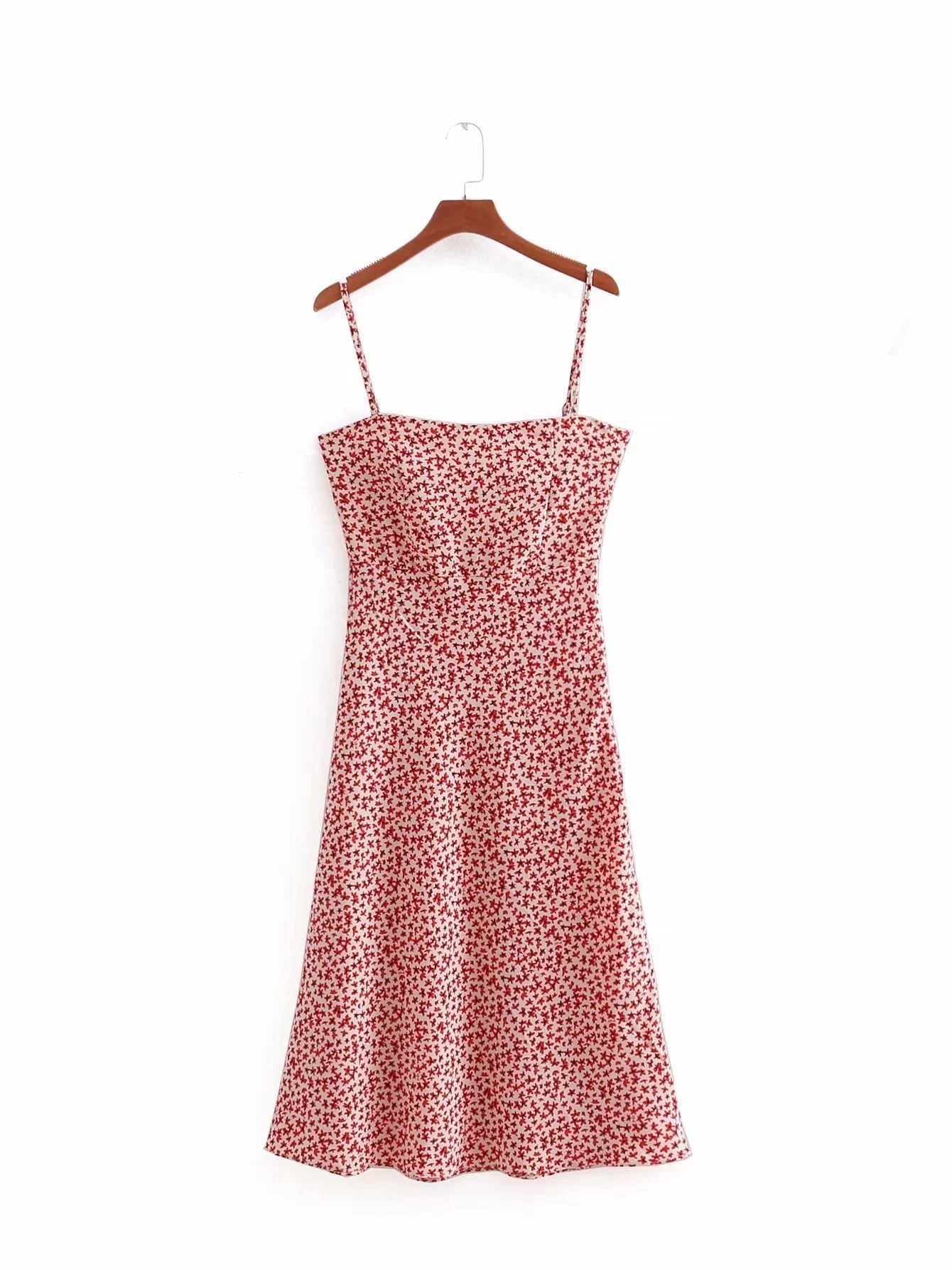 Buy Red Floral Cami Midi Dress by White Market