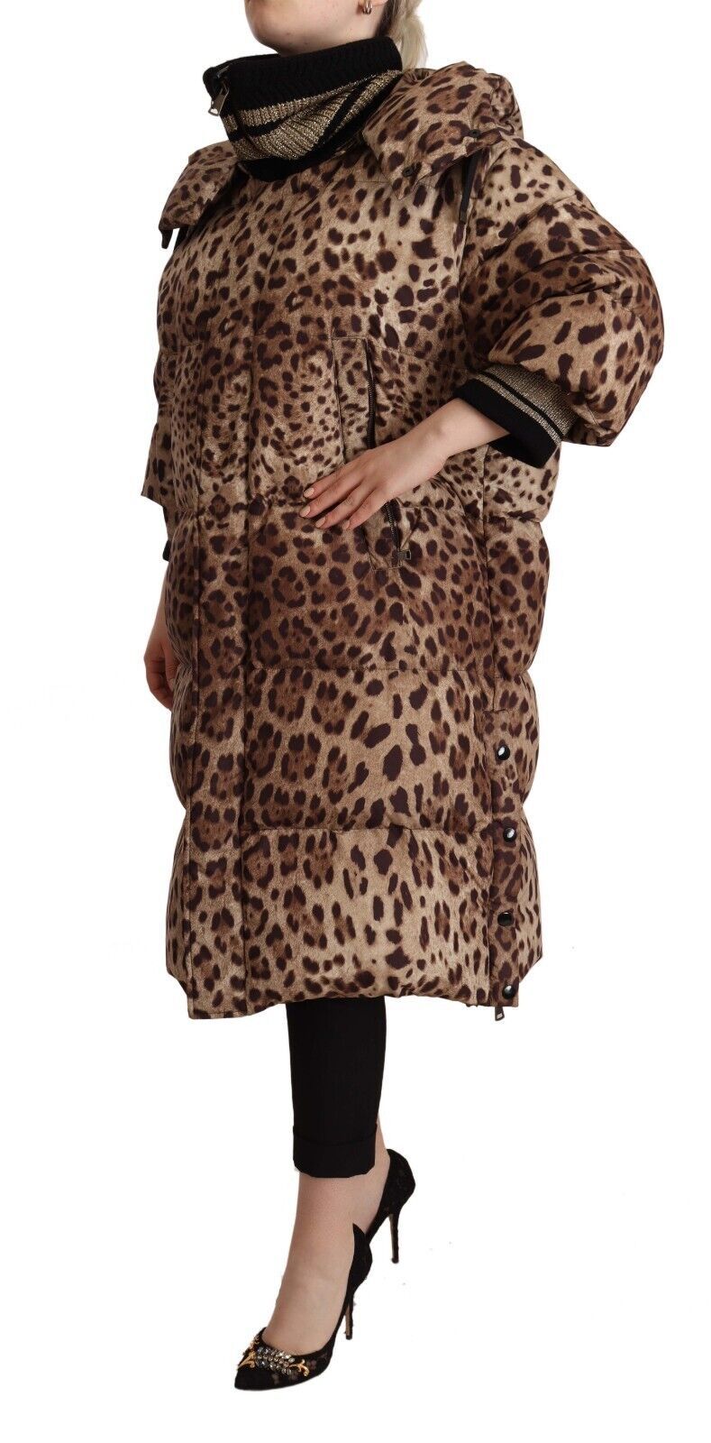 Elegant Leopard Print Long Jacket