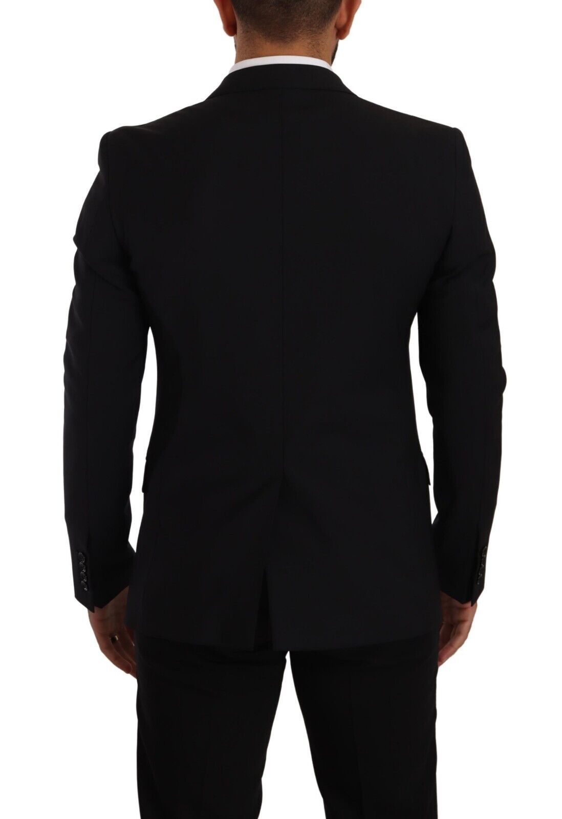 Elegant Black Martini Slim Fit Blazer and Vest