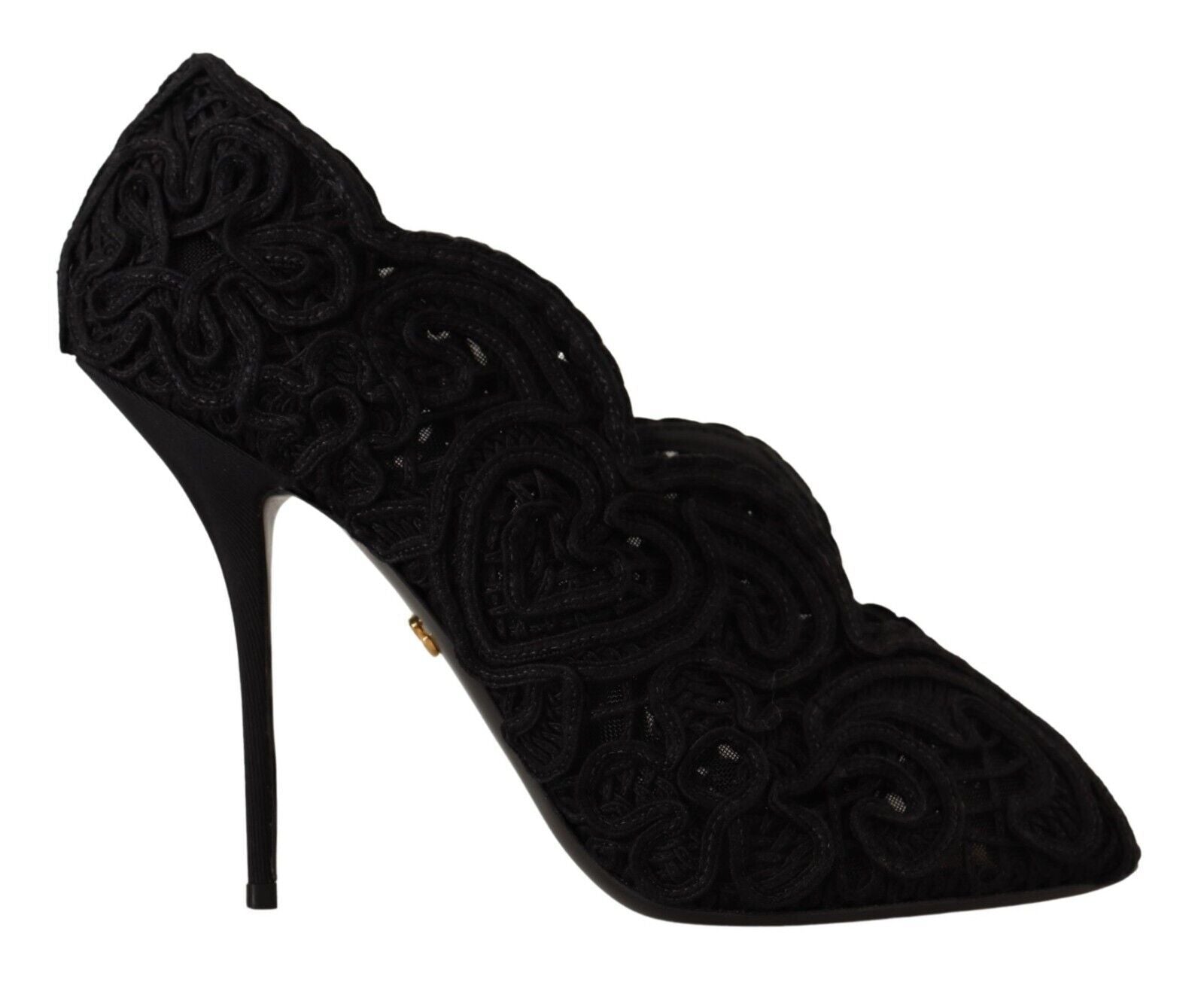 Elegant Black Lace Stiletto Heels