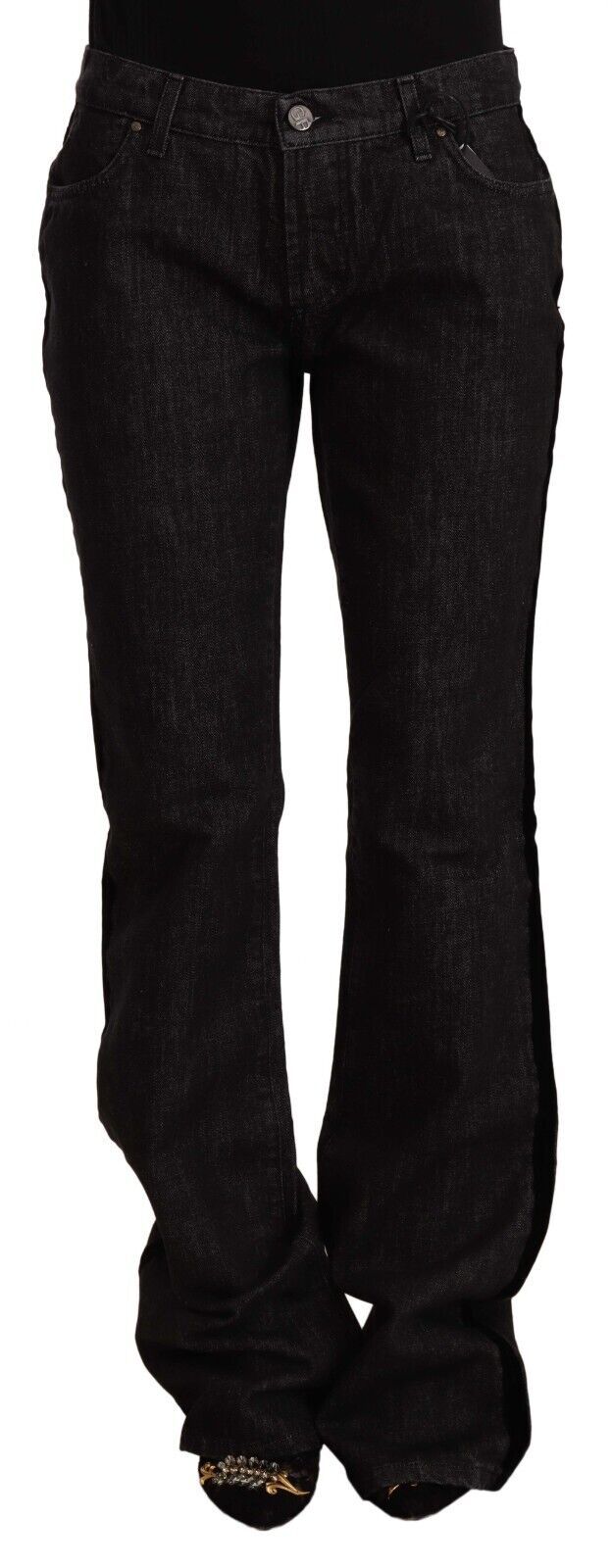 Sleek Mid Waist Bootcut Designer Jeans