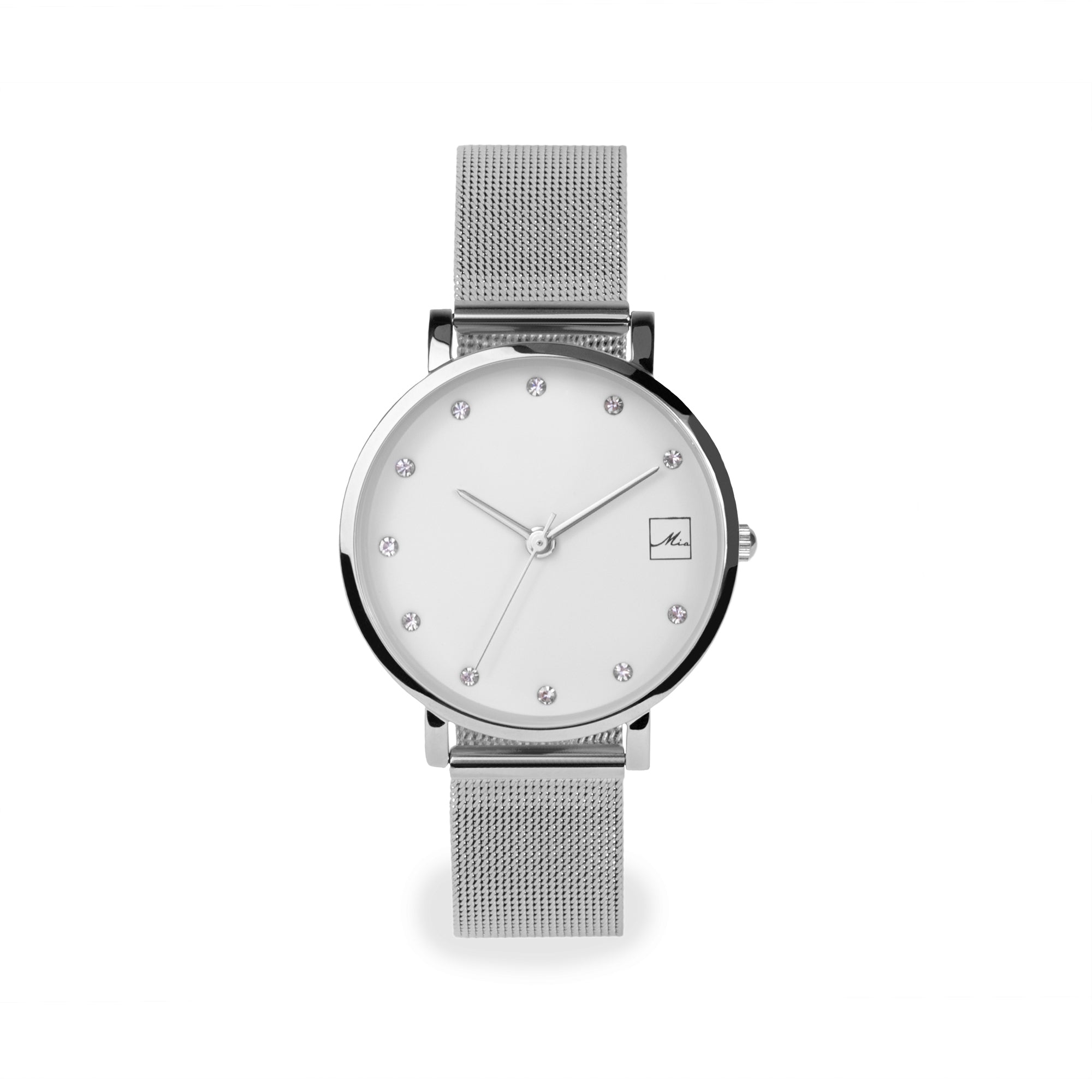 Buy Small stainless steel stones watch by Mia Bijoux